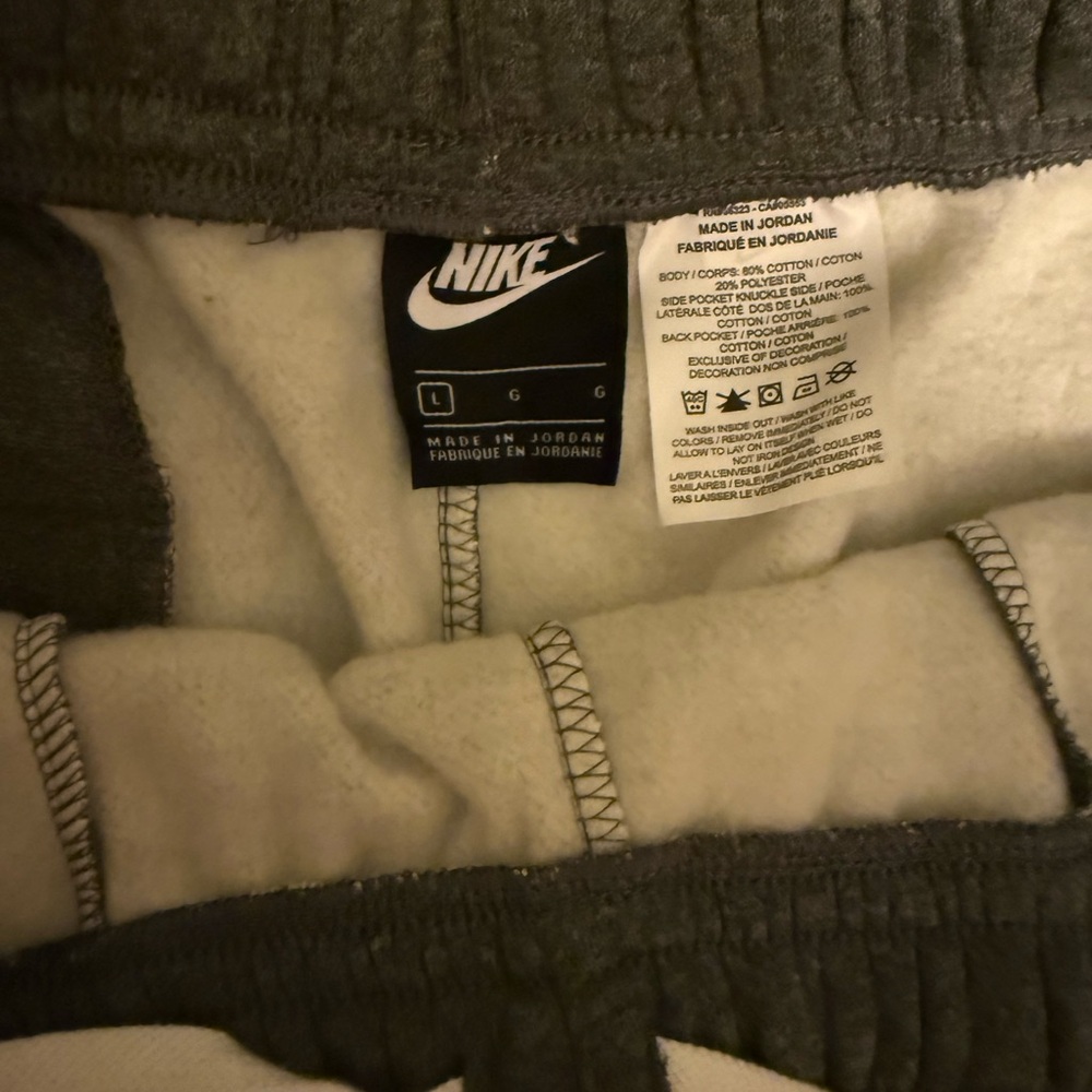 Nike Men's Dark Gray Shorts with White Swoosh logo. Men’s Large. BNWT! - Picture 2 of 4